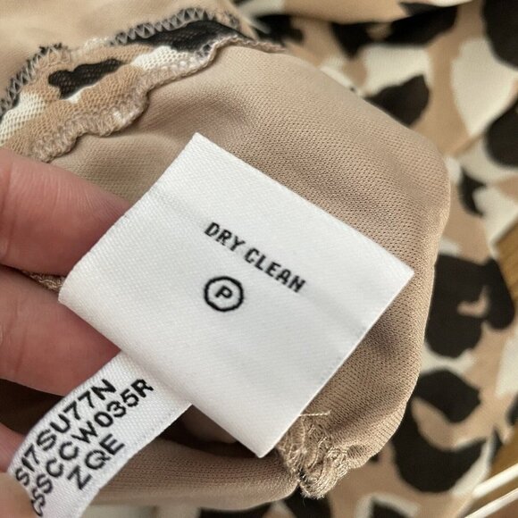 Calvin Klein Women S Animal Print Elastic Waist Tie Gather Sides Midi Skirt NWT - Picture 9 of 9